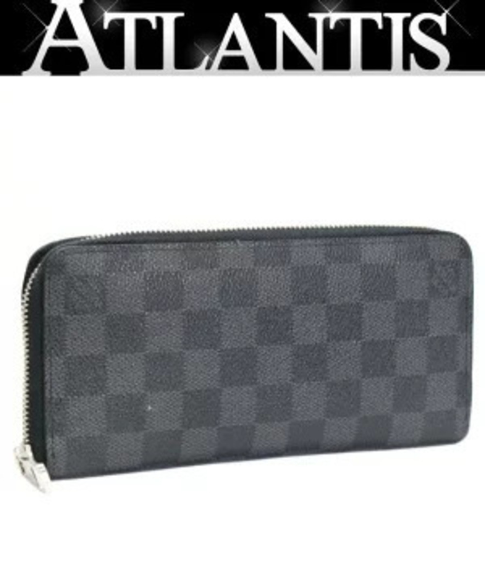 Louis Vuitton Zippy Wallet Vertical Bi fold Long Damier Graphite Black
